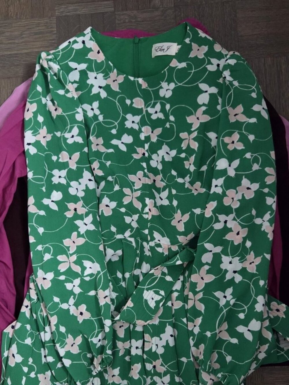 Eliza J Green Floral Print Dress Size 4